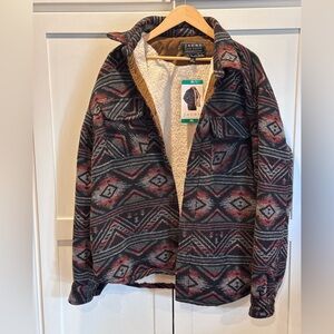 NWT JACHS NEW YORK PREMIUM OUTDOOR MENS XL COAT WOOL BLEND JACKET SHERPA LINED